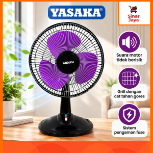 YASAKA Desk Fan / Kipas Angin Meja Dinding 12 Inci (2 in 1)