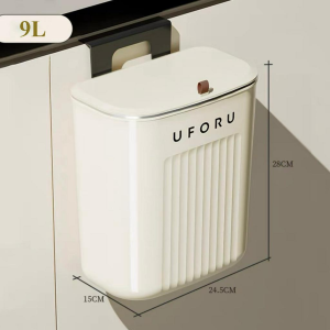 Thùng Rác Treo Tủ Bếp Thùng Rác Dán Tường Nhà Bếp Nhà Vệ Sinh Có Nắp Đậy Tiện Dụng Dung Tích 7L 9L