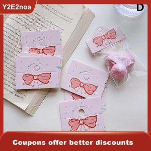 【Y2E2noa】 100Pcs Foldable Packaging Paper Cards Bow Cards For Handmade Jewelry Retail Hang Tag Flowers Display Cardboard