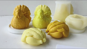 Soap Crafting and Gifts Mold Flexible Silicone Chicken Ornament Mold Delicate Turkey Shape Ornament Moulds