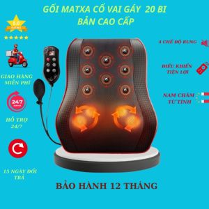 Gối Massage Cổ Vai Gáy Cao Cấp Thế Hệ MớiMáy Massage Hồng Ngoại 20 Bii Đa NăngGiảm Nhức Mỏi Toàn Thân Hiệu Quả.Gối Massage Cổ Vai Gáy Hỗ Trợ Giảm Nhức Mỏi Toàn Thân Hiệu Quả - BH 12 tháng