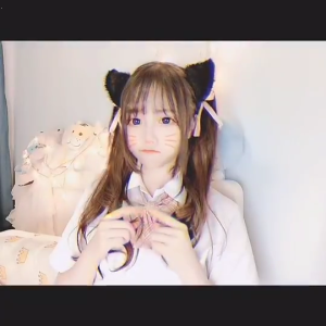 Cosplay Kitten Ear Shape Hairhoop Lace Cuffs and Choker/Tail Kids Kitten Funny Costume Novelty for Halloween Party