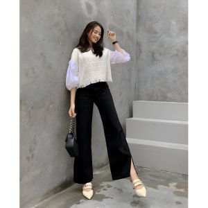 Sakura Glory - CELANA KULOT JEANS EONNI DENIM PREMIUM UKURAN EU 27-34 / BAWAHAN / WANITA / DEWASA / DISTRO / IMPORT / HIGHWAIST / COD / DISKON / GRATIS ONGKIR / MURAH