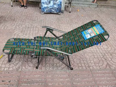 Ghế bố xếp sắt dây Đài Loan đan lớn GX14