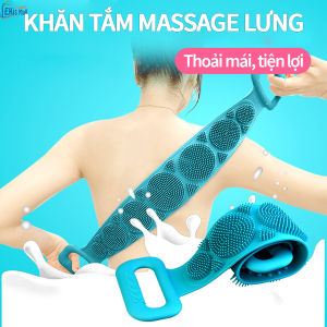 Dây cọ chà lưng massage lưng bằng Silicon Dây chải tắm Khăn tắm vệ sinh chà lưng Bàn chải tắm Cây cọ lưng tấm chà lưng bông tắm kì ghét kỳ lưng chải tắm massage cho người lớn và trẻ em Khăn tắm vệ sinh cao cấp