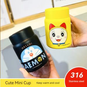 JGYBI Good-Looking Doraemon Thermos Cup Kawaii Mini Doraemon Insulated Bottle Creative Cartoon Anime Figure Water Cup Home