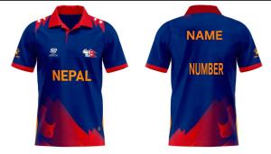2024 West Indies and the United States cricket world cup NEPAL 3D CRICKET POLO SHIRT-FREE CUSTOM