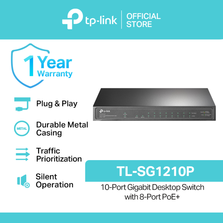 Tp Link Tl Sg P Port Gigabit Desktop Switch With Port Poe