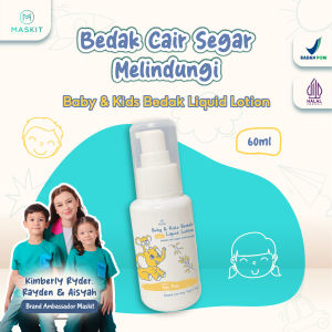 Baby & Kids Bedak Liquid Lotion Talc Free - Bedak Lotion Cair untuk Bayi 60ml Maskit