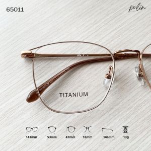 Polin oRa กรอบแว่นสายตา รุ่น 65011 เนื้อวัสดุไทเทเนี่นม ยืดหยุ่น ไม่หัก