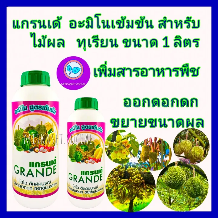 อาหารเสริมพืช แกรนเด้ ปุ๋ยทุเรียน อะมิโน ผลดก