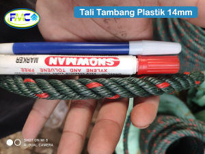 Tali Tambang Plastik PE Per Roll Tali HTBM Hijau Bintik Merah Ukuran Kecil Sedang Besar Tali Ikat Barang Motor Ikat Barang Mobil Terpal Jemuran Jaring Super Kuat Tahan Segala Cuaca