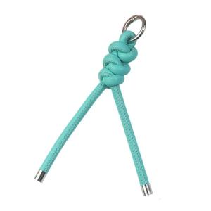 Dây da PU đồ treo móc khóa dệt bằng tay để tự làm chìa khóa hình tam giác chuỗi Đồ trang trí treo lên túi đa năng phụ kiện