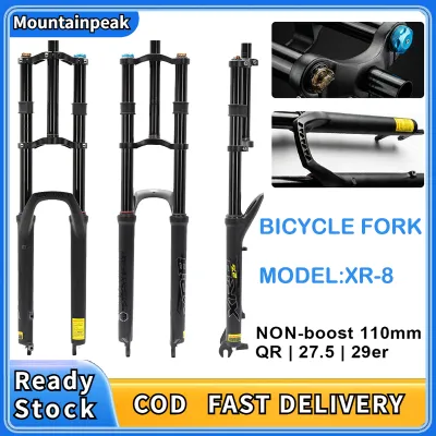 Mountainpeak Bicycle Fork XR-8 Aluminum Alloy Rigid Fork Double Crown Strength For 27.5ER MTB
