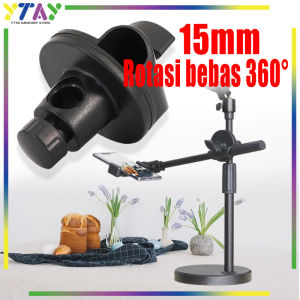 15mm Mic Holder Part/Dudukan Mic Besar Anti Slip/Universal Microphone Clip Holder/Part Stand Mic/Dobel Holder 1 Set