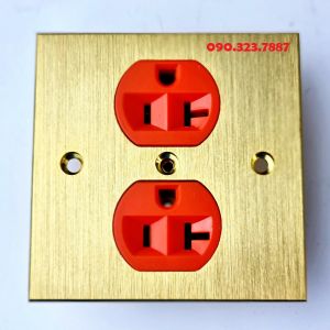 Bộ Ổ cắm điện chuyên dụng Audio tiêu chuẩn MỸ - 20A:  Mặt Phay + Ổ nguồn
