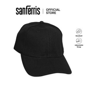 SANFERRIS Classic Fitted Baseball Cap with Adjustable Strap - SFH2601 Black