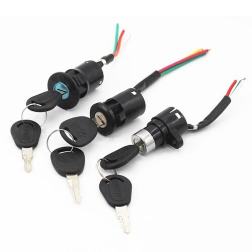 3 Wires Ebike IGNITION KEY SWITCH ASSEMBLY SET for eBike Electric Bike ...