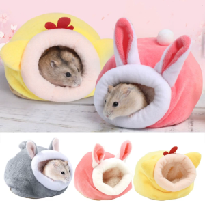 Winter Velvet Hamster House Guinea Pigs House Warm Nest Small Animal Nest Winter Warm Cage for Hamster Rodents Cage