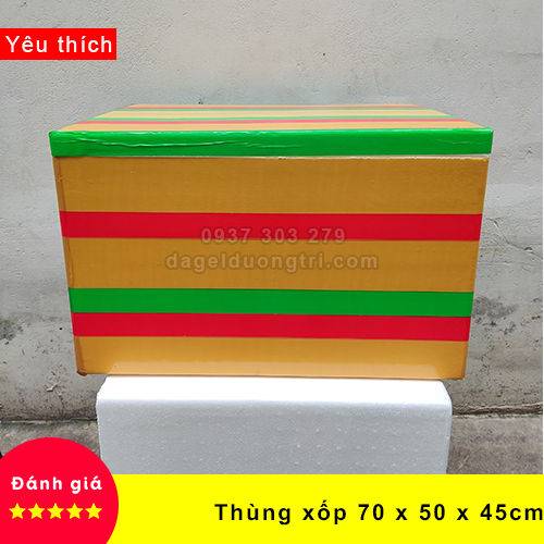Thùng xốp giữ nhiệt 70x50x44cm đa năng đựng đá hải sản hoa quả đựng đồ ...