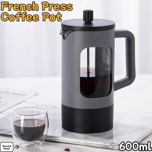 600ml French Coffee Machine Heat Resistant Glass Coffee Brewing Machine Portable Coffee Maker Pot