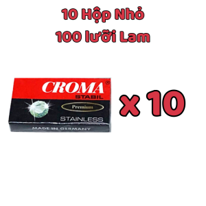Hộp 200 lưỡi lam Croma (Đức) - Hộp 10 lưỡi x 20 hộp  Sản xuất tại đức siêu bén siêu bền.