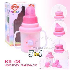 [COD] 3 in 1 Botol Susu Anak Bayi NINIO Karakter Lucu Baru Lahir BTL-08 / Training Cup Botol Bayi Belajar Minum Sedotan Karakter Anti Tumpah Bayi / Botol Minum Susu Bayi