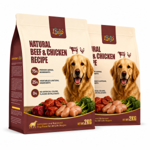 LDECO Premium Dry Dog Food Beef & Chicken 2KG High Protein | Digestive Health Immune Support | All Breeds SG Ready Stock