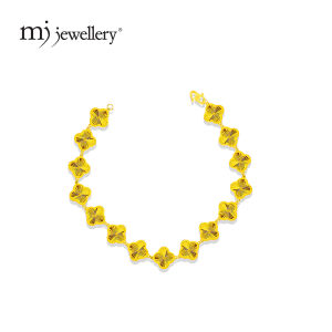 MJ Jewellery 375/9K Gold Clover Leaf Bracelet T173H