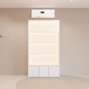 FFBH Beauty Salon Display Cabinet High-end Customized Cosmetic Cabinet Skin-care Product Makeup Display Shelf Office Furniture FYMC 4Y1Z7