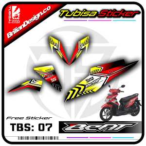 Sticker Striping Variasi Beat FI - Stiker Sticker Striping Variasi Motor Beat FI. TBS.07