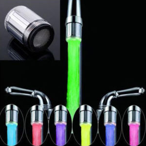 MICANGP Pure Automatic Style Basin Sensor Glow Bathroom Changing Colors Stream Water Faucet LED Light Temperature Control Tap
