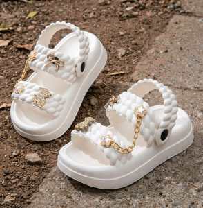 Kids Fashion Sandals with decorative straps and thick soles suitable for casual wear.