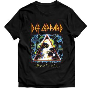 T-Shirt Kaos Musik Band DEF LEPARD Bahan 24s