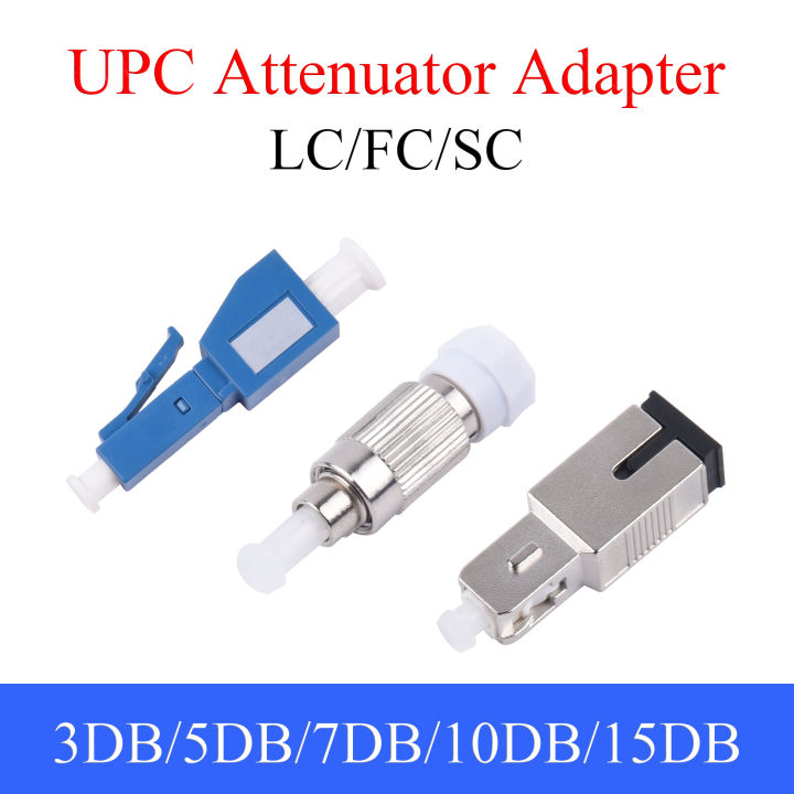 5PCS SC/FC/LC UPC Fiber Optic Attenuator Single-mode Fiber Optic Male ...