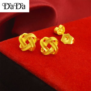 Saudi Gold hikaw 18k pawnable legit gold earrings womens lucky ruyi knot jewelry gifts for girls and babies hypoallergenic