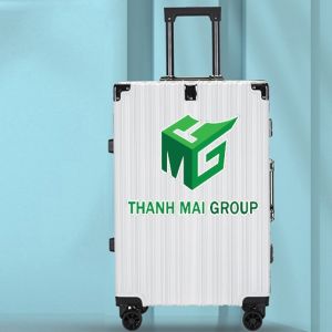 VALI TRẮNG IN HÌNH THEO YÊU CẦU - KHUNG NHÔM KHÓA SẬP - thiết kế thời trang kích thước 20 - 24 -28inch