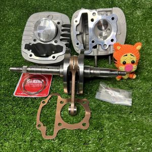 เวฟ110i ใหม่2021 ลูก53มิล สลักสูบ 13 มิล ชัก2มิล ก้าน Y100 วาล์ว27-23 แบบหมกไม่ลองปะเก็นเสื้อ