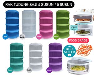( BISA COD ) PROMO Rak Makanan 4 Susun atau 5 Susun Warna / Tudung Saji 4 Susun / Food Cover / Penutup Makanan 5 Susun / Tutup Makanan / Penutup Makanan Insulasi Tahan Panas / Tempat penyimpanan Buah Kue Portable / Tudung Saji Warna