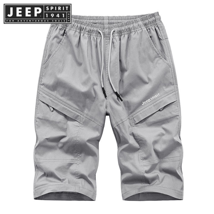 JEEP SPIRIT 1941 ESTD New Summer Fashion Versatile Shorts Men's