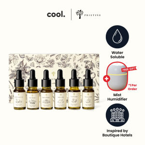 Pristine Aroma Concentrate 6 Pack | Hotel | Water Soluble Essential Oil | Variety Hotel Scent | 10ml | For Humidifier