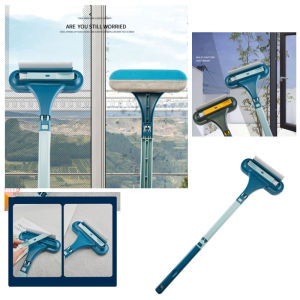2IN1 Screen Window Dust Remover Window Cleaning Brush Screen Window Glass Cleaner Wiper Leaning Glass Window Dust Cleaning Remover Cleaner Window Screen Brush Cleaning Glass Long Handle Window Cleaning Glass Dust Brush Window