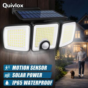 74Led Solar Motion Sensor Light IP65 Waterproof 3 Modes 270 Degree Outdoor Garden Flood Lamp