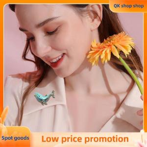 ✨QK shop✨ Lovely Enamel Animal Whale Brooches For Women Coat Party Jewelry Accessries Gifts