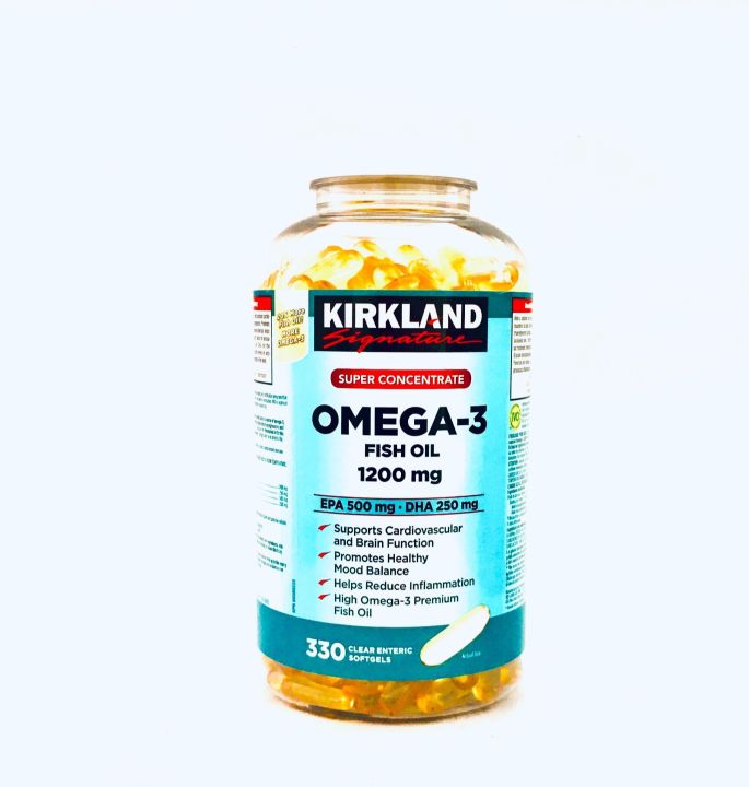 Kirkland Signature Super Concentrate OMEGA3 FISH OIL 1200 mg 330 clear
