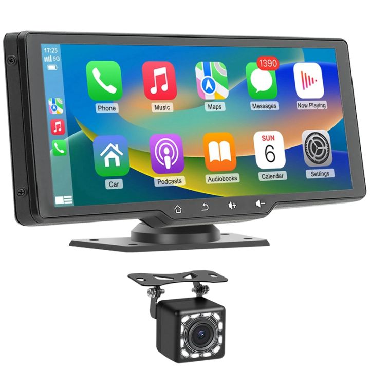 10.26In Radio Car Radio with Backup Camera, Wireless Dash Mount CarPlay
