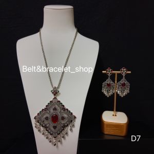 สร้อยคอโชกเกอร์ลงยา พร้อมต่างหู เครื่องประดับชุดไทย ลายสวยๆ