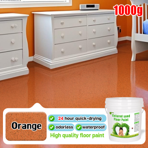 【Quick Dry】1KG Anti-slip 3 In 1 Epoxy Floor Paint Waterproof Durable Coating for Home & Industry Garage Epoxy Floor Paint for Cement Self Leveling Epoxy Colored Sand Floor Paint Imitate Marble Epoxy flooring paint