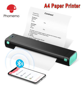 Phomemo M08F A4 Portable Thermal Printer Legit A4 Paper Printer+ 8.26"x11.69" A4 Thermal Paper  Wireless Mobile Travel Printers for Car & Office Bluetooth Printer Compatible with Android and iOS Phone & Laptop