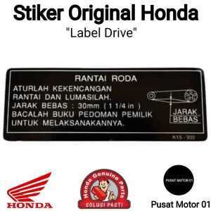 Stiker Original Ahm Honda Label Drive Chain Sticker Motor Honda Asli